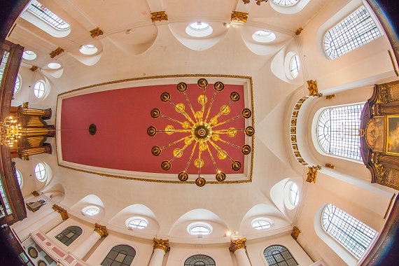 Inside the church