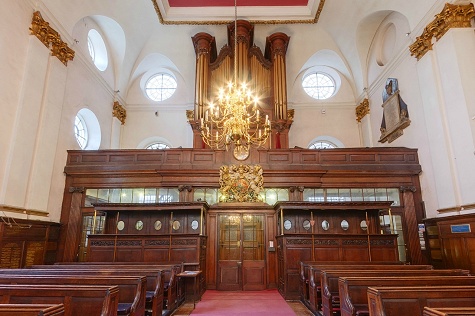 Inside the church