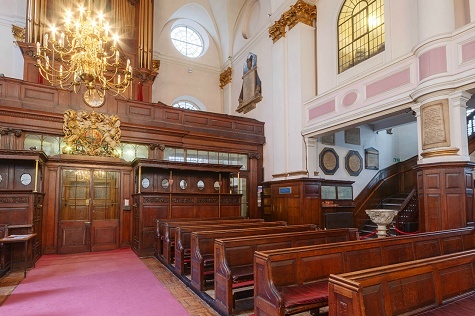 Inside the church